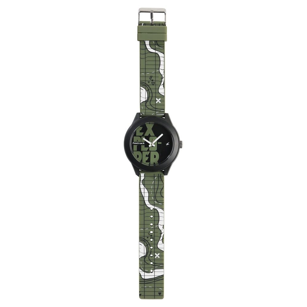 Buy Online Fastrack Quartz Analog Black Dial Silicone Strap Watch for Unisex ns38003pp17 Fastrack
