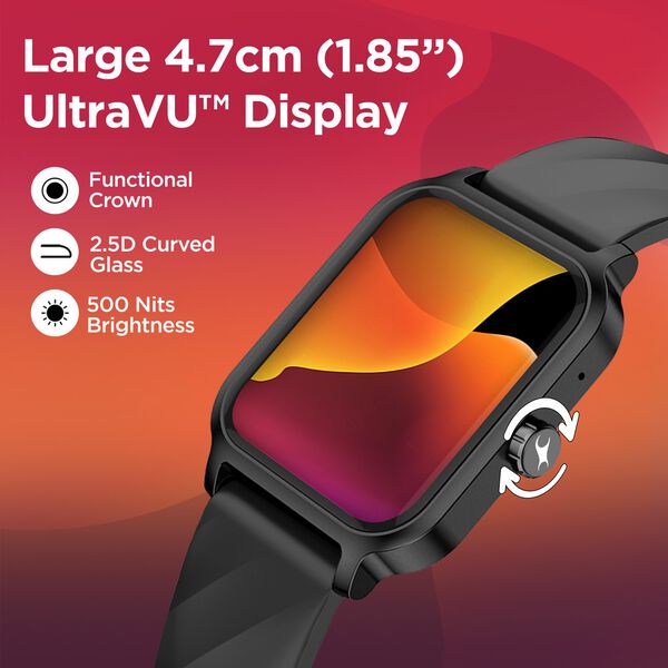 Fastrack Revoltt FS1 Smart Watch 1.85'' UltraVU Display Blazing Fast UI Working Crown AI Voice Assistant IP68 - image number 1