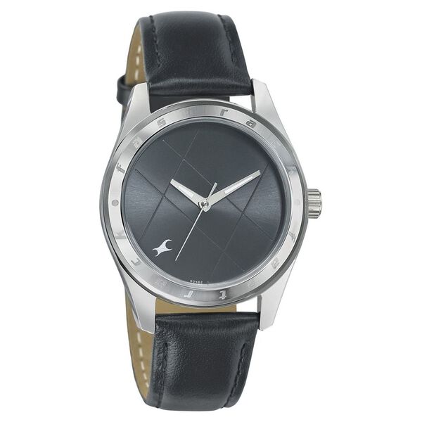 Fastrack Quartz Analog Black Dial Leather Strap Watch for Girls - image number 0