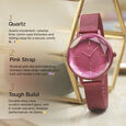 Fastrack Vyb Aurora Quartz Analog Pink Dial Stainless Steel Strap Watch for Girls - image number 1