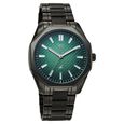 Vyb Quest By Fastrack Quartz Analog Green Dial Grey Metal Strap Watch For Guys - image number 1