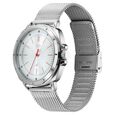 Fastrack Vyb Pioneer Quartz Analog Silver Dial Silver Metal Strap Watch For Guys - image number 3