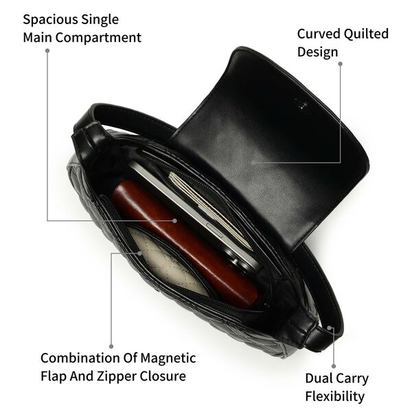 Carry curve satchel - black - image number 3