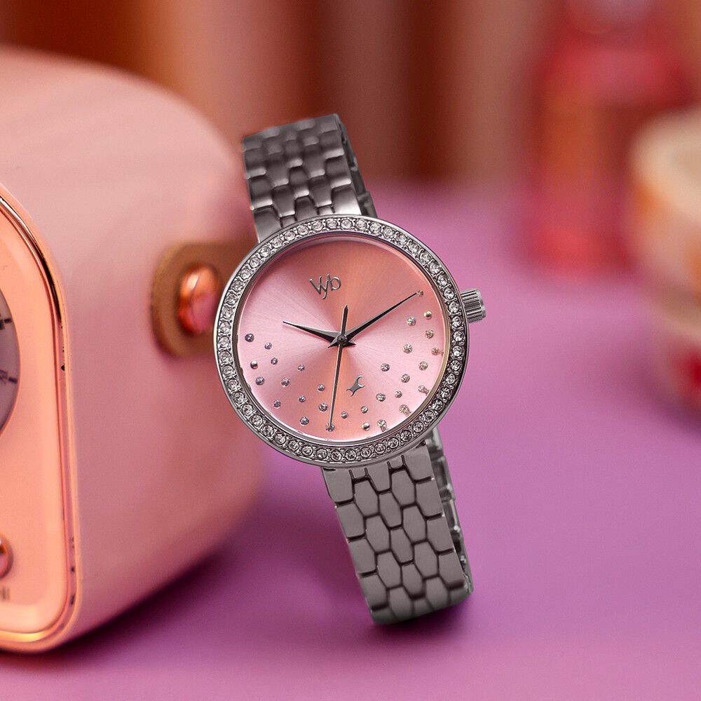 Buy Online Vyb Starlet By Fastrack Quartz Analog Pink Dial