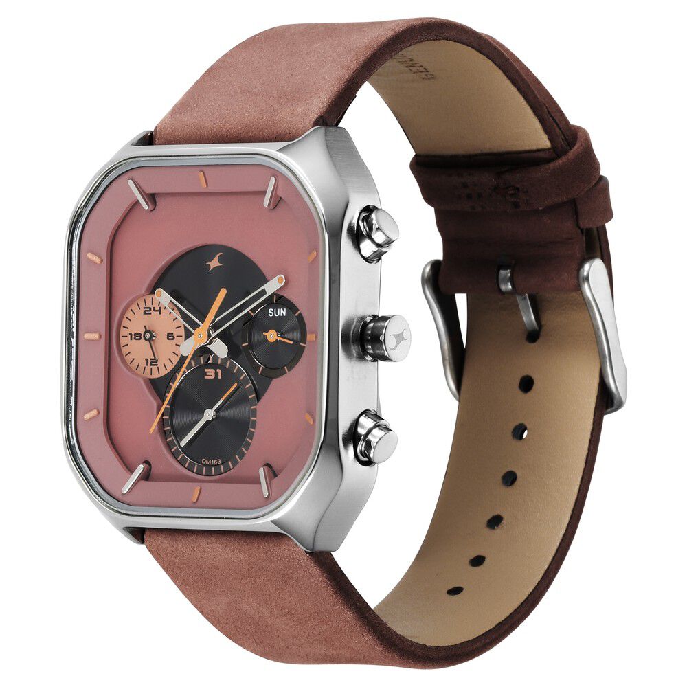 Fastrack After Dark Quartz Analog with Day and Date Brown Dial