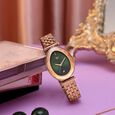 Vyb Prodigy By Fastrack Quartz Analog Green Dial Rose Gold Stainless Steel Strap Watch For Girls - image number 0