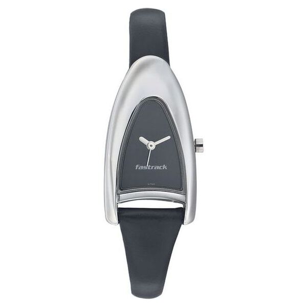 Fastrack Quartz Analog Black Dial Leather Strap Watch for Girls - image number 0