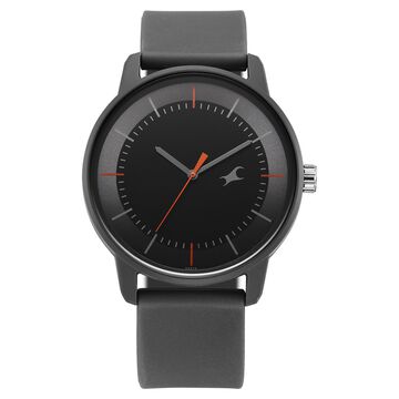 Fastrack Tees Urbanique Quartz Analog Black Dial Silicone Strap watch For Guys