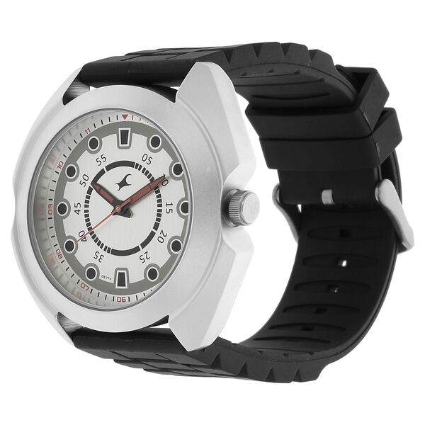 Fastrack Quartz Analog Silver Dial Plastic Strap Watch for Guys - image number 1