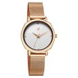 Fastrack Stunners Quartz Analog Silver Dial Rose Gold Stainless Steel Strap Watch For Girls - image number 1