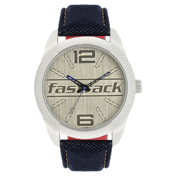 Fastrack Denim Quartz Analog Silver Dial Denim Strap Watch for Guys - image number 0