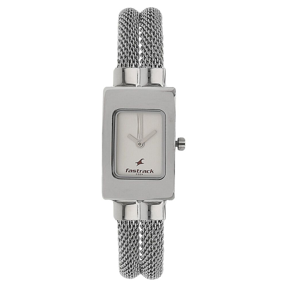 Fastrack women's watches silver belt on sale
