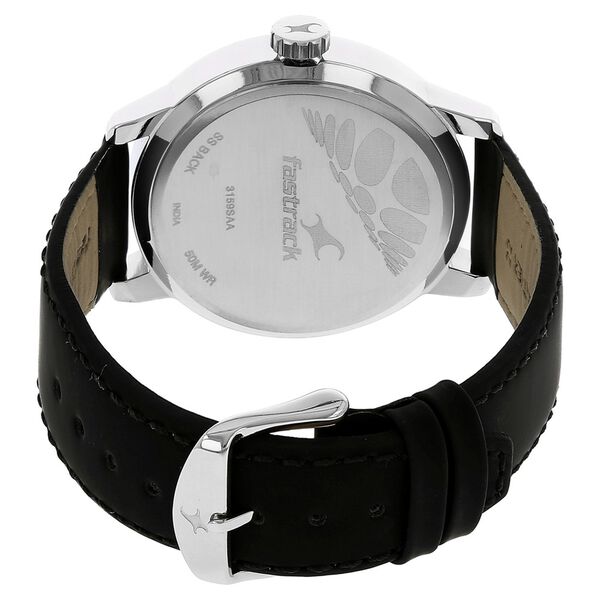 Fastrack Quartz Analog Grey Dial Leather Strap Watch for Guys - image number 3