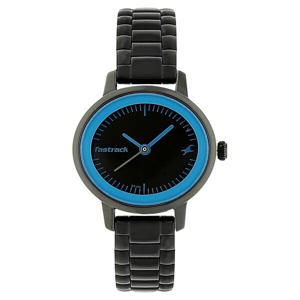 Fastrack Quartz Analog Black Dial Stainless Steel Strap Watch for Girls - image number 0