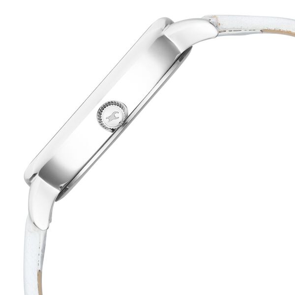 Fastrack Glitch Quartz Analog Silver Dial Leather Strap Watch for Girls - image number 3