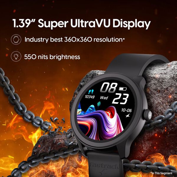 Fastrack Reflex Invoke Smartwatch Grey: BT Calling, Advanced Chipset, Breathing Rate, IP68 - image number 1