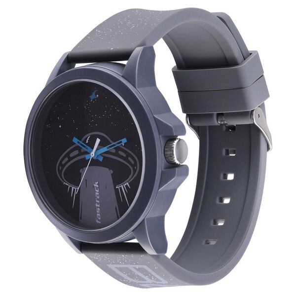 Fastrack Space Rover Quartz Analog Black Dial Silicone Strap Unisex Watch - image number 2