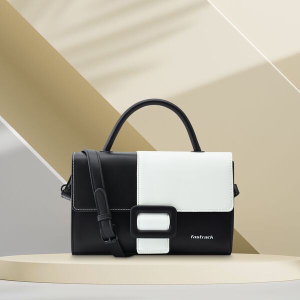 Fastrack Snap and Style Satchel in Black and  white - image number 0