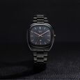 Fastrack Vyb Aviator Quartz Analog Black Dial Two Toned Metal Strap Watch For Guys