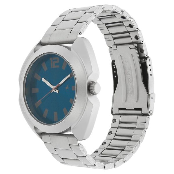 Fastrack Quartz Analog Blue Dial Stainless Steel Strap Watch for Guys - image number 1