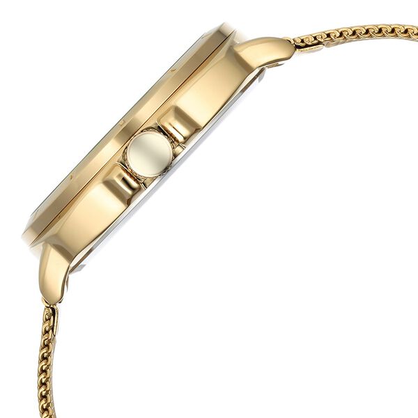 Fastrack Vyb Pioneer Quartz Analog Silver Dial Golden Metal Strap Watch For Guys - image number 4