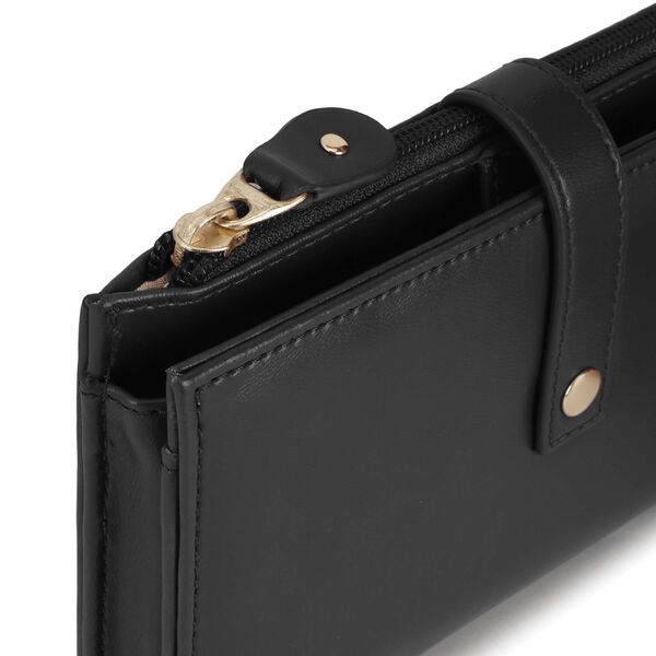 Black snapfold wallet - image number 9