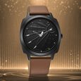 Fastrack Groove Quartz Analog Black Dial Guys Stainless Steel Watch