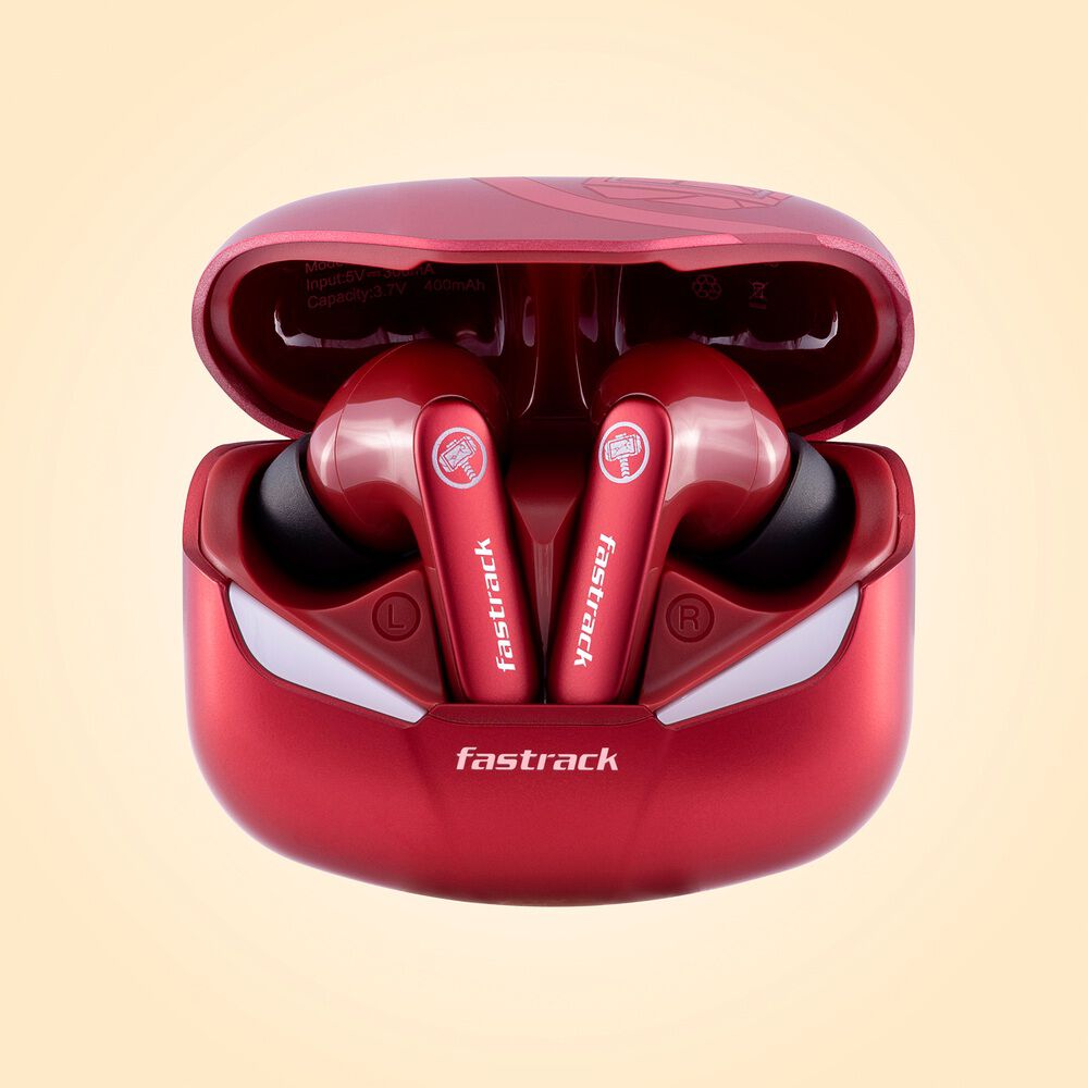 Red colour best sale earbuds