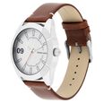 Fastrack Quartz Analog Silver Dial Leather Strap Watch for Guys - image number 2