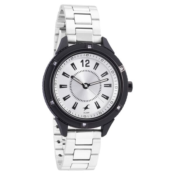 Fastrack Varsity Silver Dial Quartz Analog Watch for Girls - image number 0
