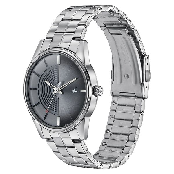 Fastrack Stunners Quartz Analog Grey Dial Stainless Steel Strap Watch for Guys - image number 2