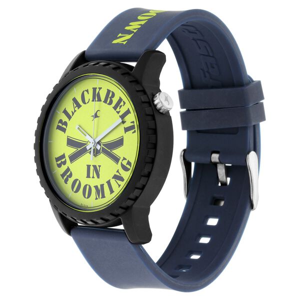 Fastrack Lockdown Quartz Analog Green Dial Silicone Strap Unisex Watch - image number 2