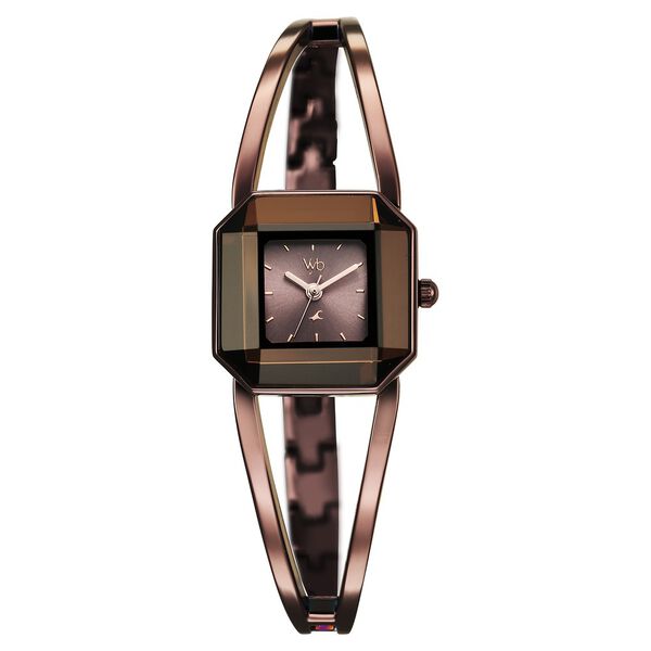 Fastrack Vyb Striker Quartz Analog Brown Dial Brown Metal Strap Watch For Girls - image number 1