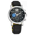 Fastrack Fastfit Quartz Multifunction Black Dial Leather Strap Watch for Guys - image number 1
