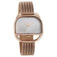 Fastrack Style Up Quartz Analog Silver Dial Rose Gold Stainless Steel Strap Watch For Girls - image number 1