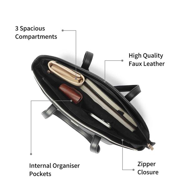 Fastrack MonoEdge shoulder bag - black and white - image number 9