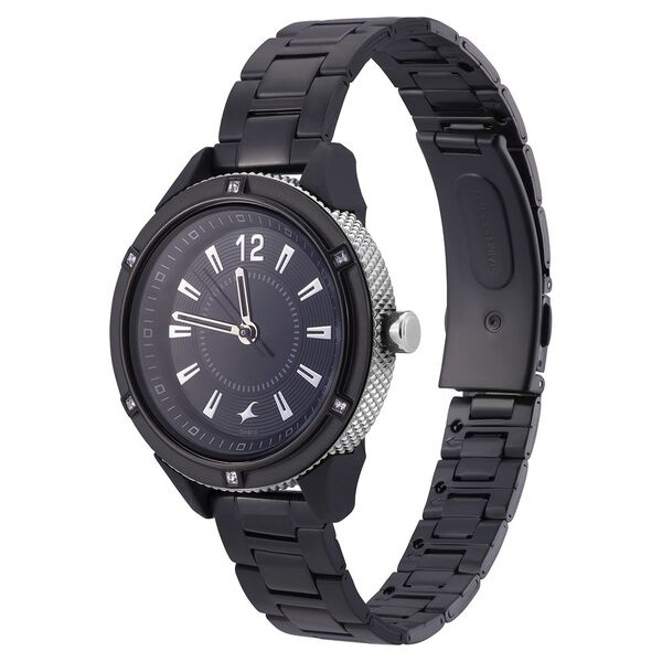 Fastrack Varsity Black Dial Quartz Analog Watch for Girls - image number 2
