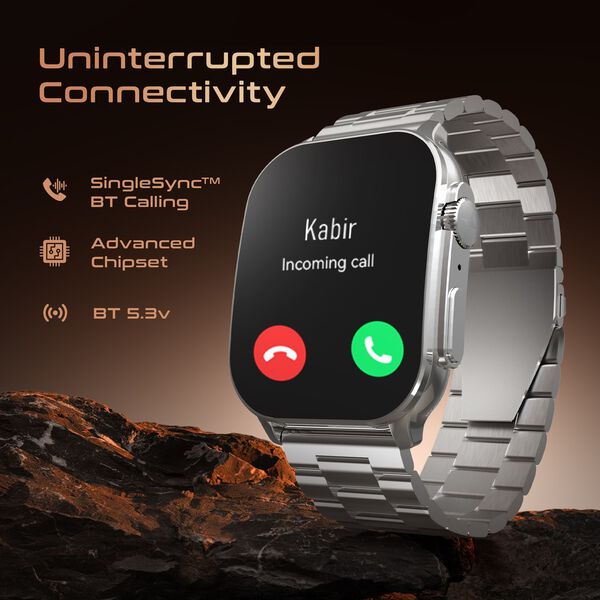 Fastrack Revoltt FS2 Pro (Metal) 1.96" Super AMOLED Smart Watch Metal Body with 1000 Nits Brightness SpO2 - image number 3