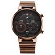 Fastrack Gambit Micromotor Black Dial Brown Metal Strap Analog Watch for Guys - image number 1