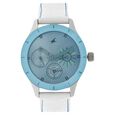 Fastrack Quartz Multifunction Red Dial Leather Strap Watch for Girls