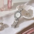 Fastrack Vyb Celeste Quartz Analog Mother of Pearl Dial Rose Gold Metal Strap Watch For Girls