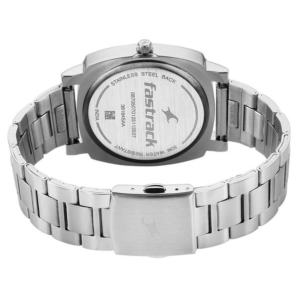 Fastrack Stunners X Quartz Analog Blue Dial Stainless Steel Strap Watch For Guys - image number 4