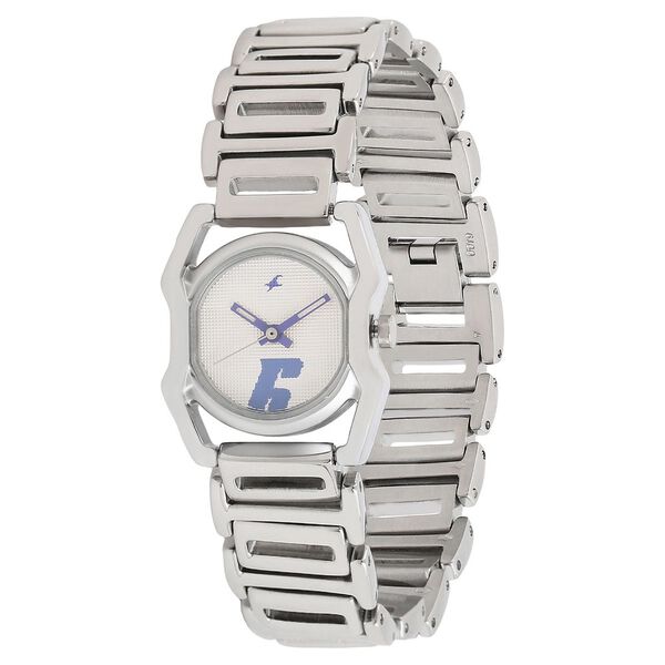 Fastrack Quartz Analog Silver Dial Metal Strap Watch for Girls - image number 1