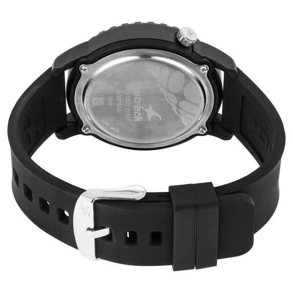 Fastrack Quartz Analog Black Dial Silicone Strap Watch for Unisex - image number 4