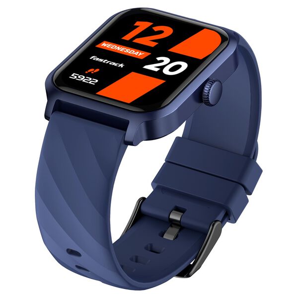 Fastrack Rave FX2 with 4.64 cm UltraVU HD Display, SingleSync BT Calling, Functional Crown with Blue Strap - image number 2