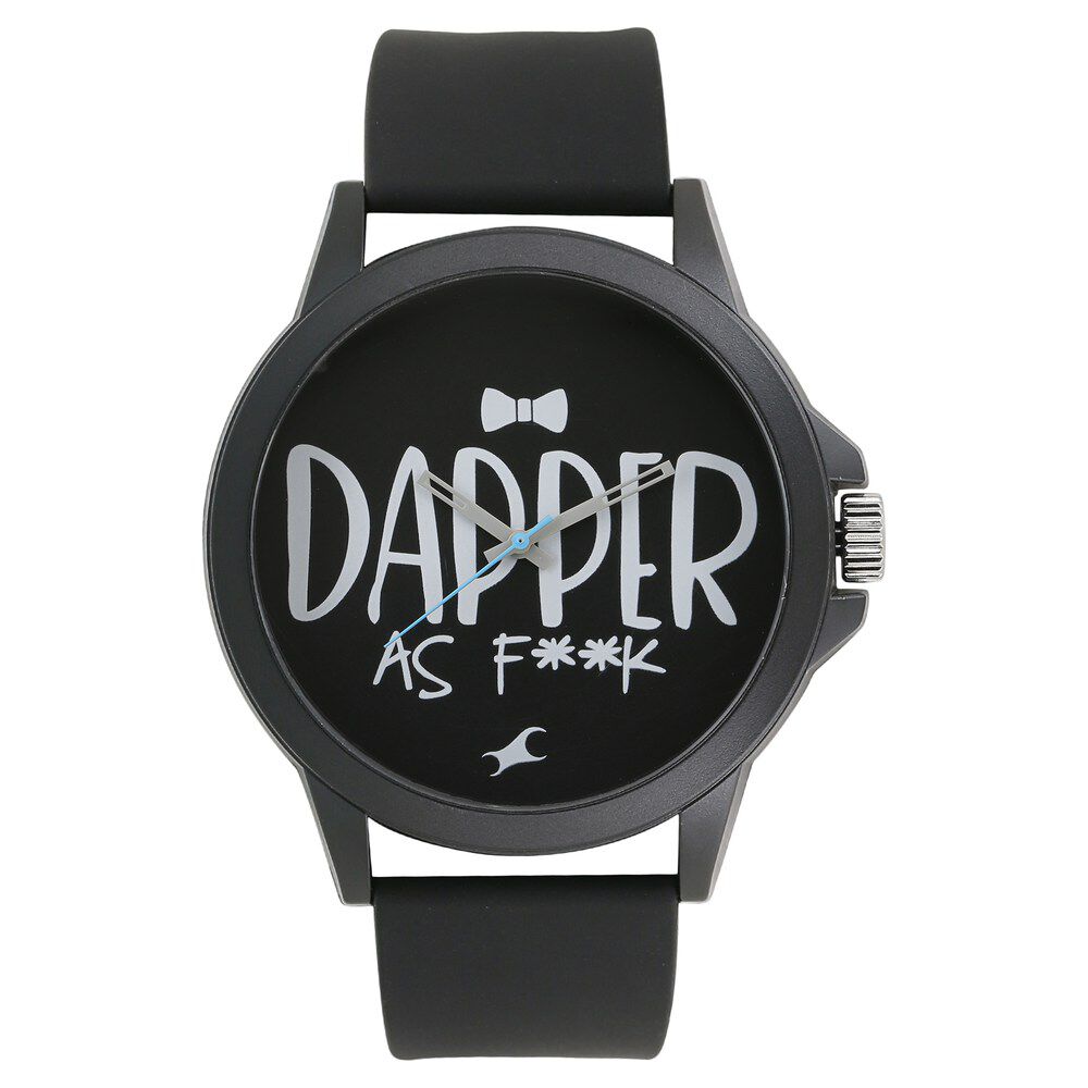 Buy Online Fastrack Quartz Analog Black Dial Silicone Strap Watch for Unisex 38024pp32 Fastrack
