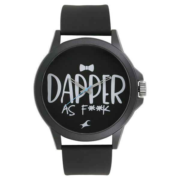 Fastrack Quartz Analog Black Dial Silicone Strap Watch for Unisex - image number 0