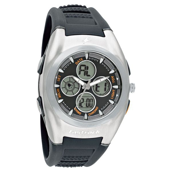 Fastrack Quartz Analog Digital Black Dial Plastic Strap Watch for Guys - image number 0