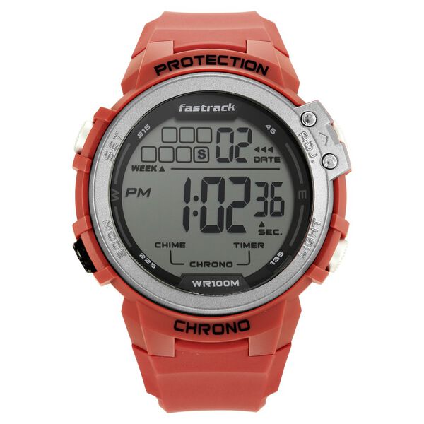 Fastrack Streetwear Digital Grey Dial Silicone Strap Watch for Guys - image number 3