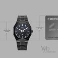 Vyb Pioneer By Fastrack Quartz Analog Black Dial Black Stainless Steel Strap Watch For Guys - image number 3